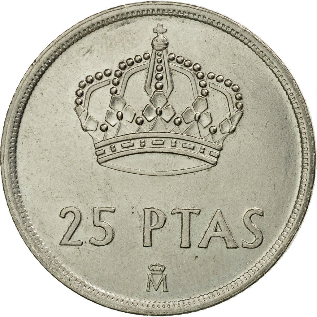 Spain 25 Pesetas - Juan Carlos I with mintmark Coin KM824 1982 - 1984