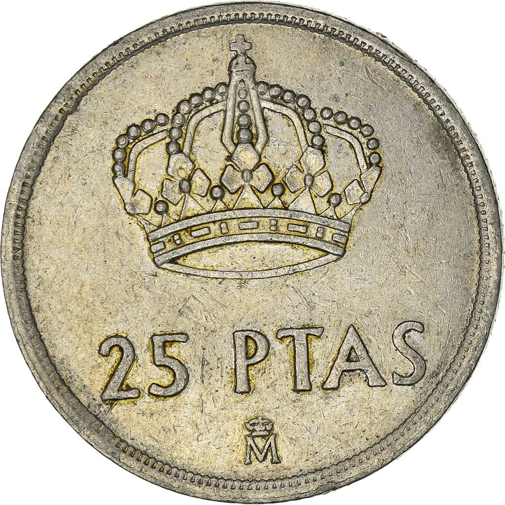 Spain 25 Pesetas - Juan Carlos I with mintmark Coin KM824 1982 - 1984