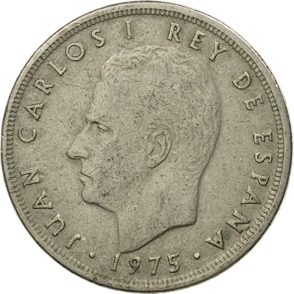 Spain 5 Pesetas Coin - Juan Carlos I |KM807 | 1975