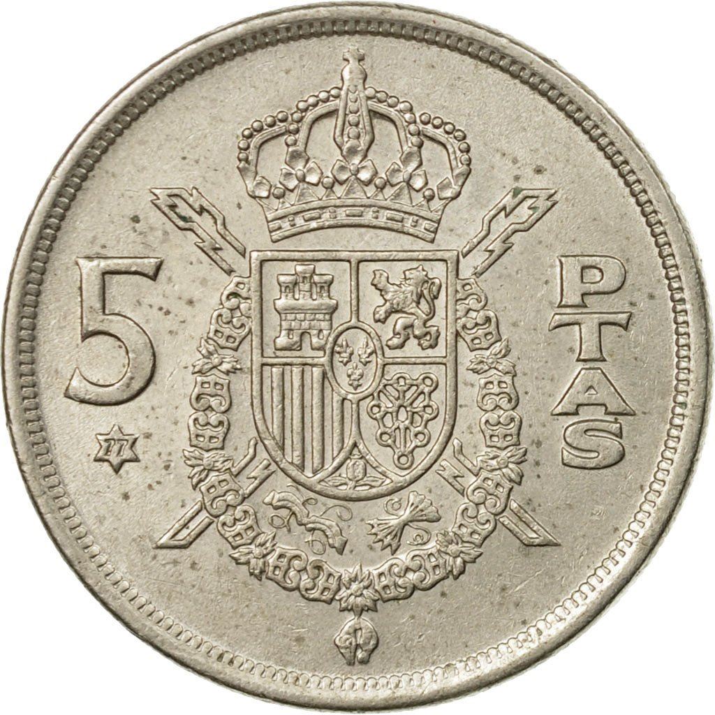 Spain 5 Pesetas Coin - Juan Carlos I |KM807 | 1975