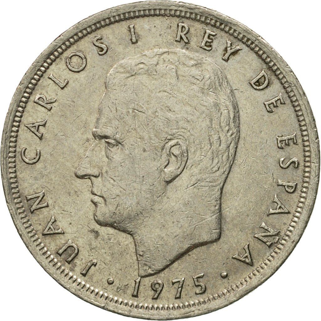 Spain 5 Pesetas Coin - Juan Carlos I |KM807 | 1975