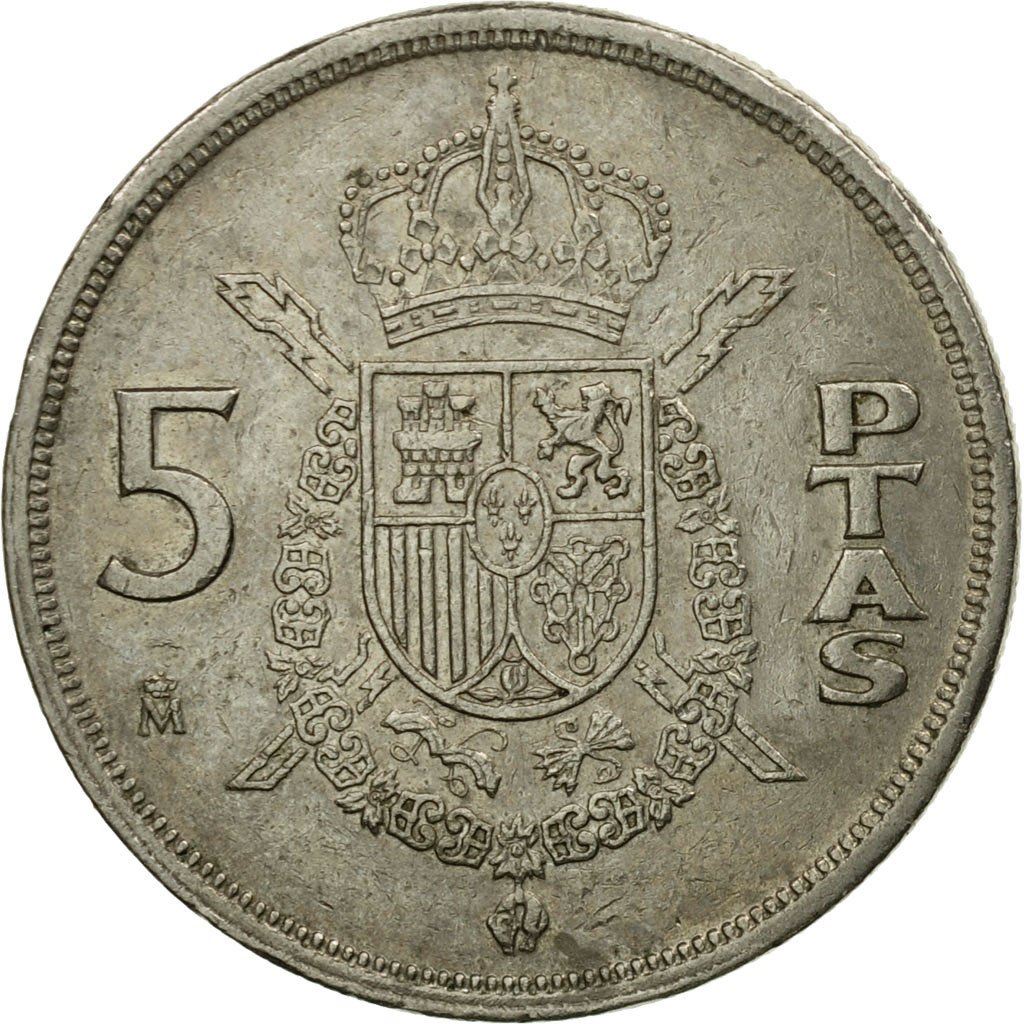 Spain 5 Pesetas - Juan Carlos I with mintmark Coin KM823 1982 - 1989