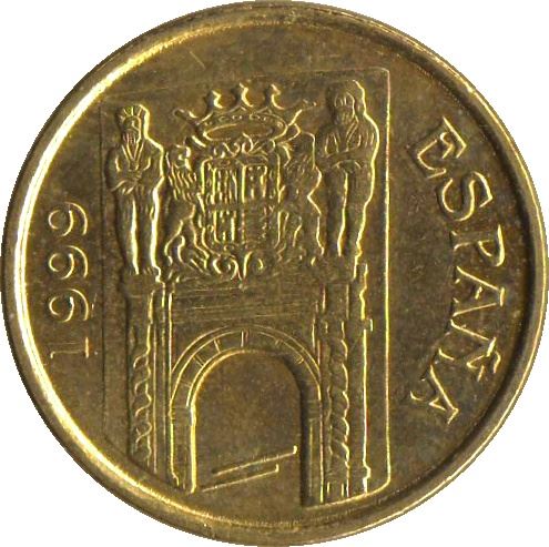 Spain 5 Pesetas Murcia Coin 1999 KM 1008