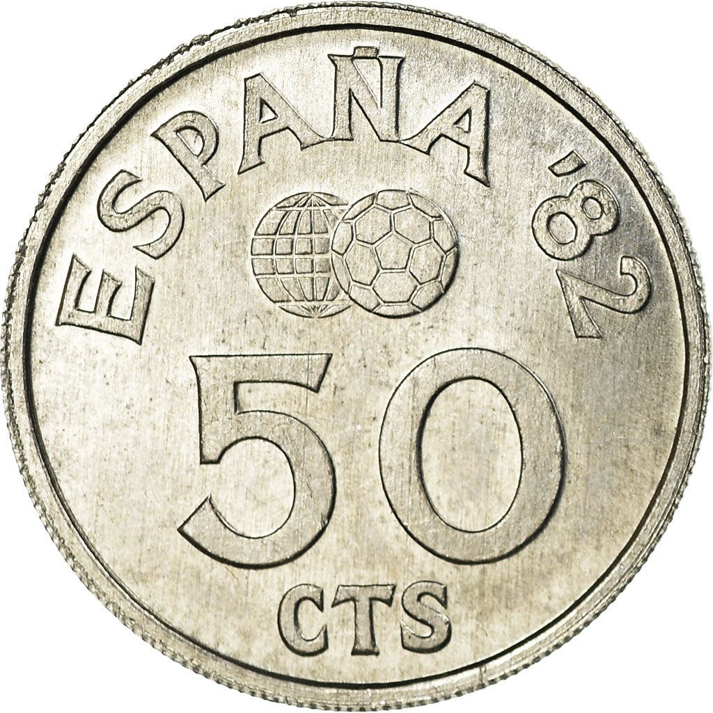 Spain | 50 Centimos Coin | 1982 FIFA World Cup | Football | Km:815 | 1980