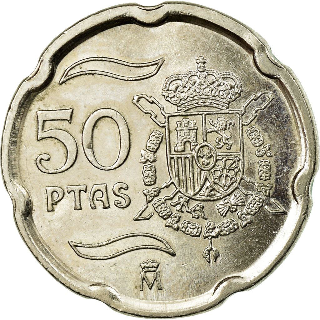 Spain | 50 Pesetas Coin | King Juan Carlos I | Km:991 | 1998 - 2000