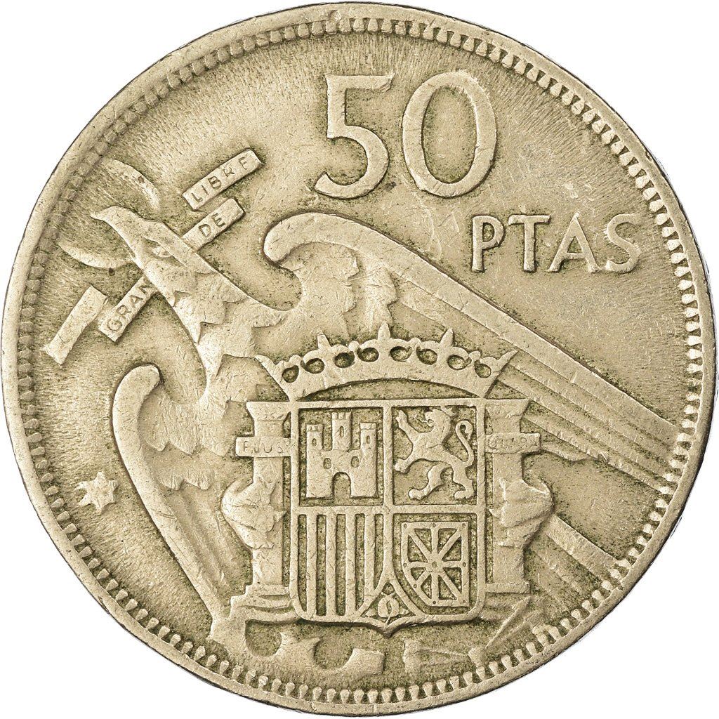 Spain 50 Pesetas - Francisco Franco Coin KM788 1957 (1958 - 1975)