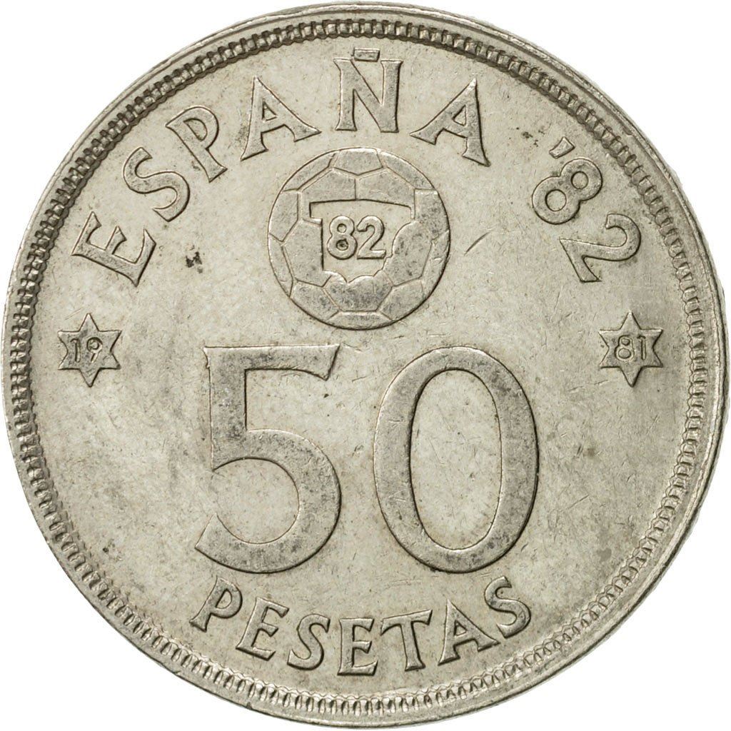 Spain 50 Pesetas - Juan Carlos I España '82 Coin KM819 1980 Birth anniversary, Artist