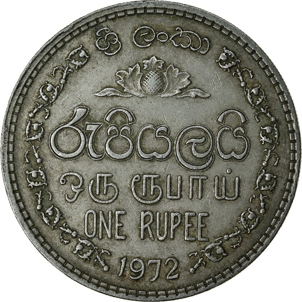 Sri Lanka Coin | 1 Rupee | Armorial Ensign | KM136.1 | 1972 - 1978