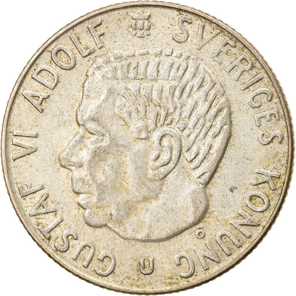 Swedish 1 Krona Coin | Gustaf VI Adolf | Sweden | 1952 - 1968