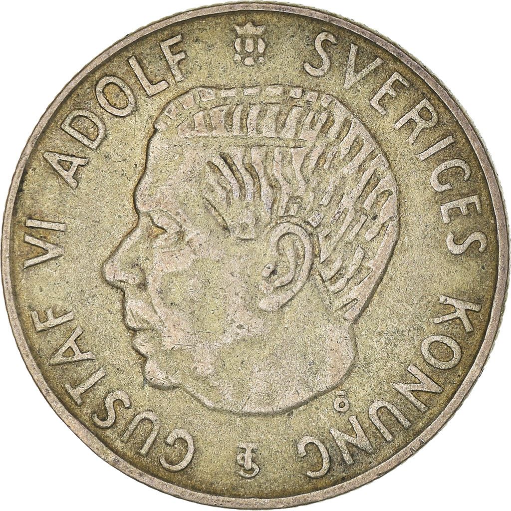 Swedish 1 Krona Coin | Gustaf VI Adolf | Sweden | 1952 - 1968