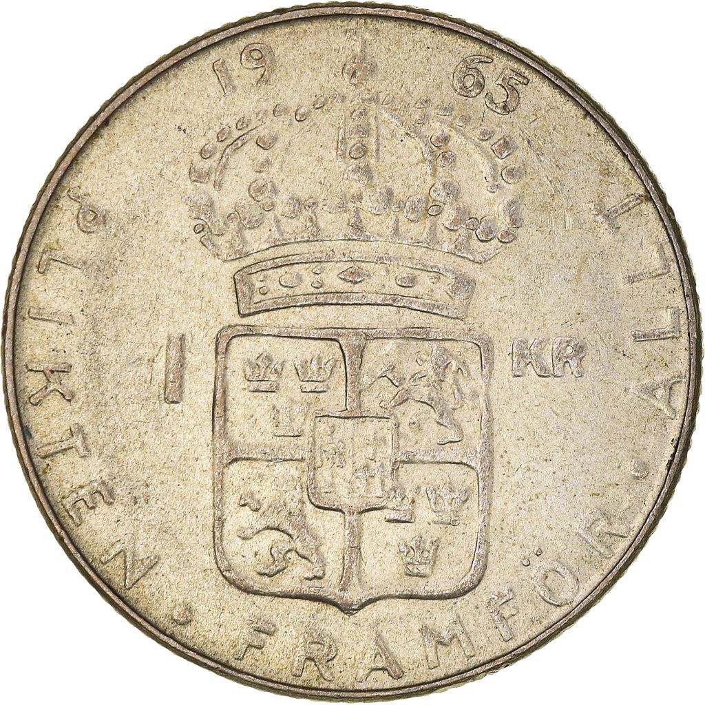 Swedish 1 Krona Coin | Gustaf VI Adolf | Sweden | 1952 - 1968