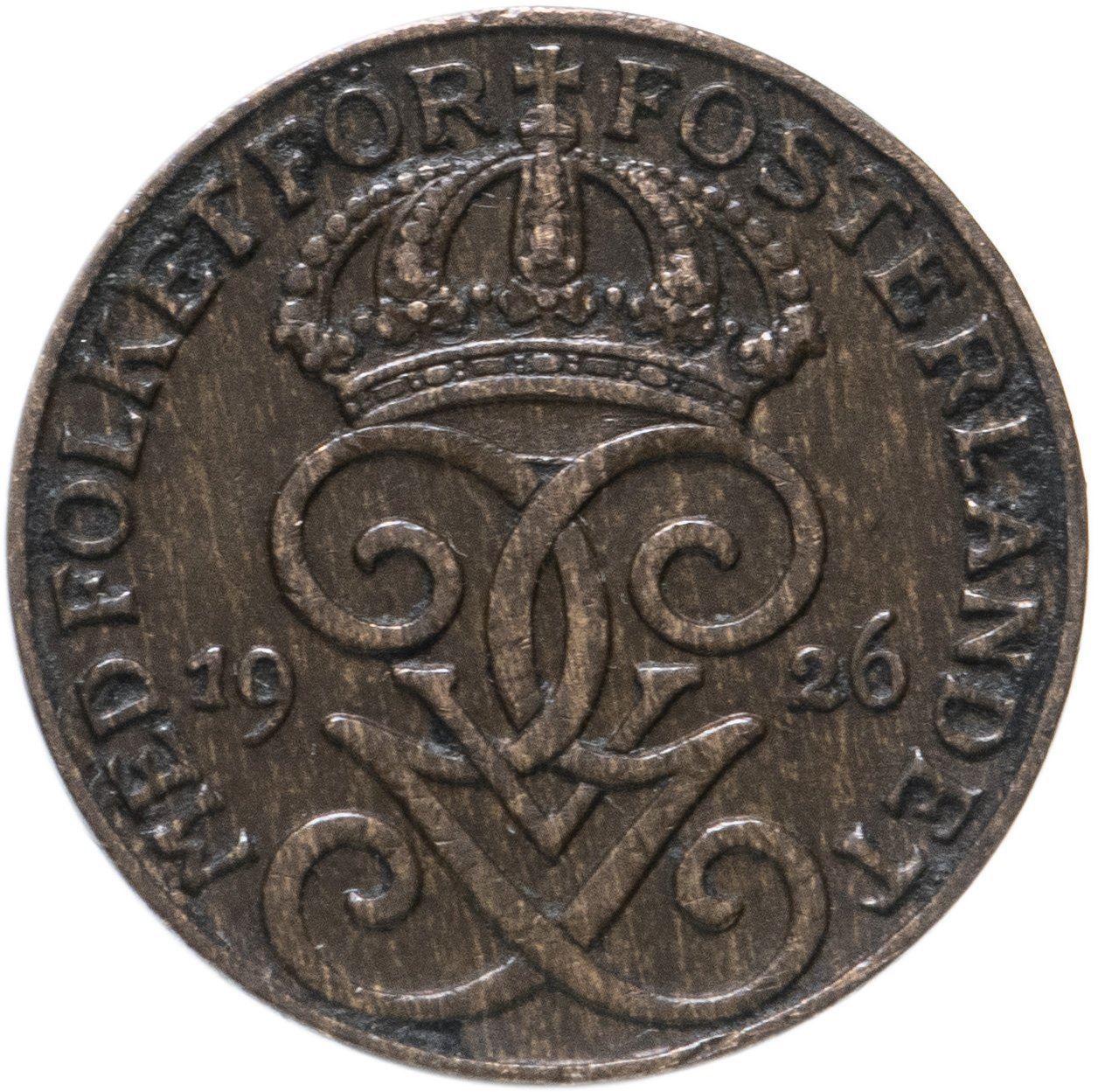 Swedish 1 Ore Coin | King Gustaf V | Sweden | 1910 - 1950