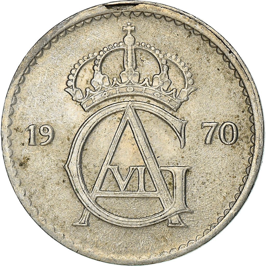 Swedish 25 Ore Coin | King Gustaf VI Adolf | Sweden | 1962 - 1973