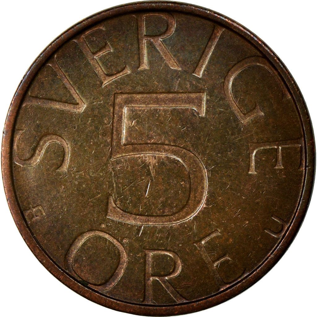 Swedish 5 Ore Coin | King Carl XVI Gustaf | Sweden | 1976 - 1981