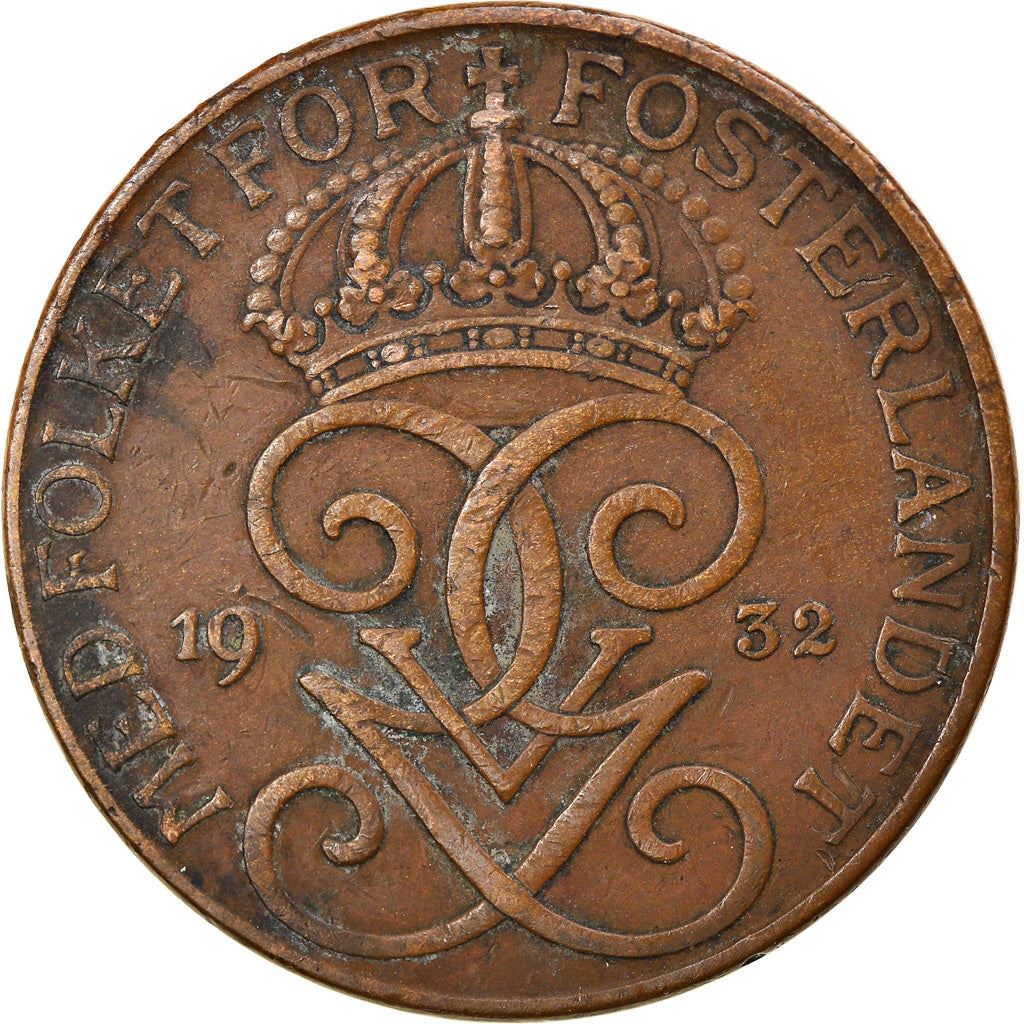 Swedish 5 Ore Coin | King Gustaf V | Sweden | 1910 - 1950