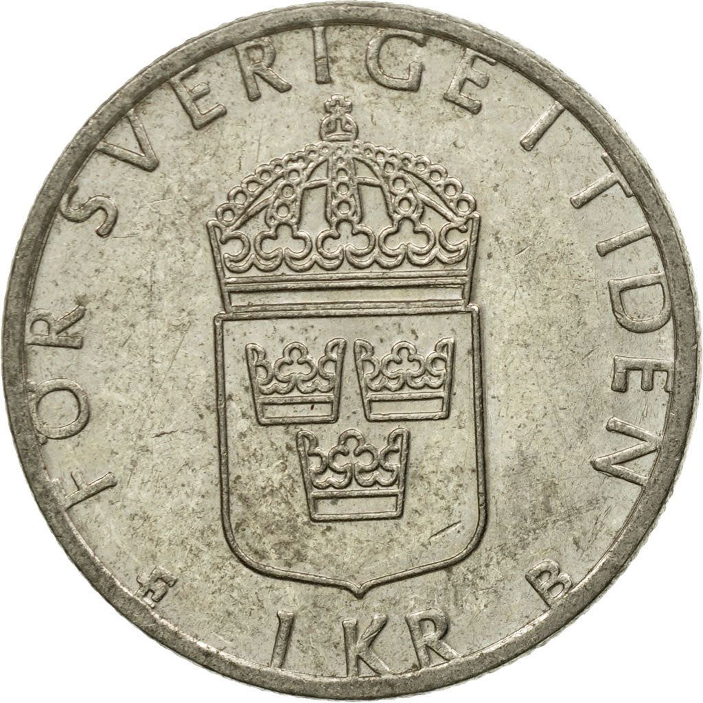 Swedish Coin 1 Krona | Carl XVI Gustaf | Sweden | 1982 - 2000