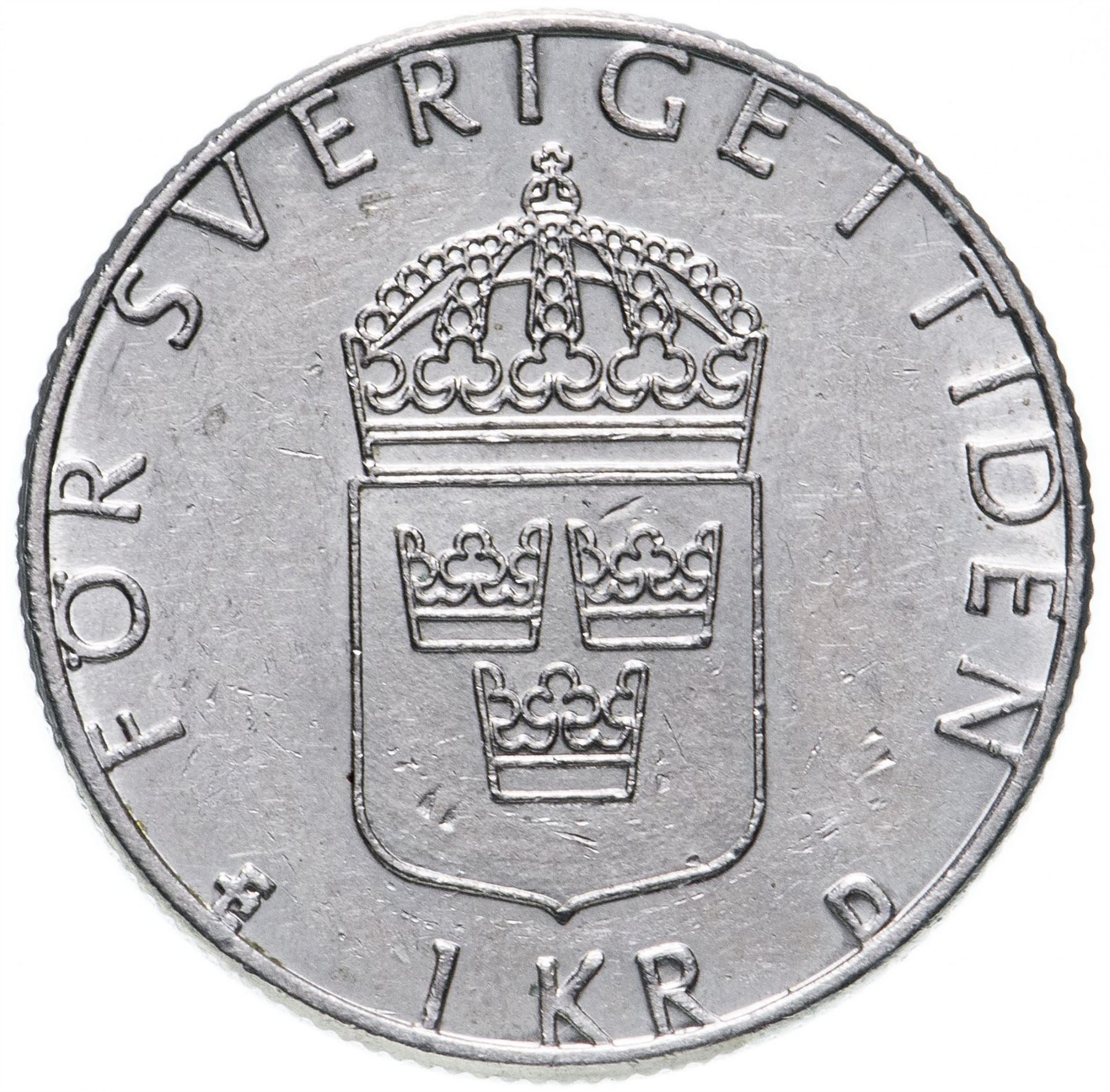 Swedish Coin 1 Krona | Carl XVI Gustaf | Sweden | 1982 - 2000