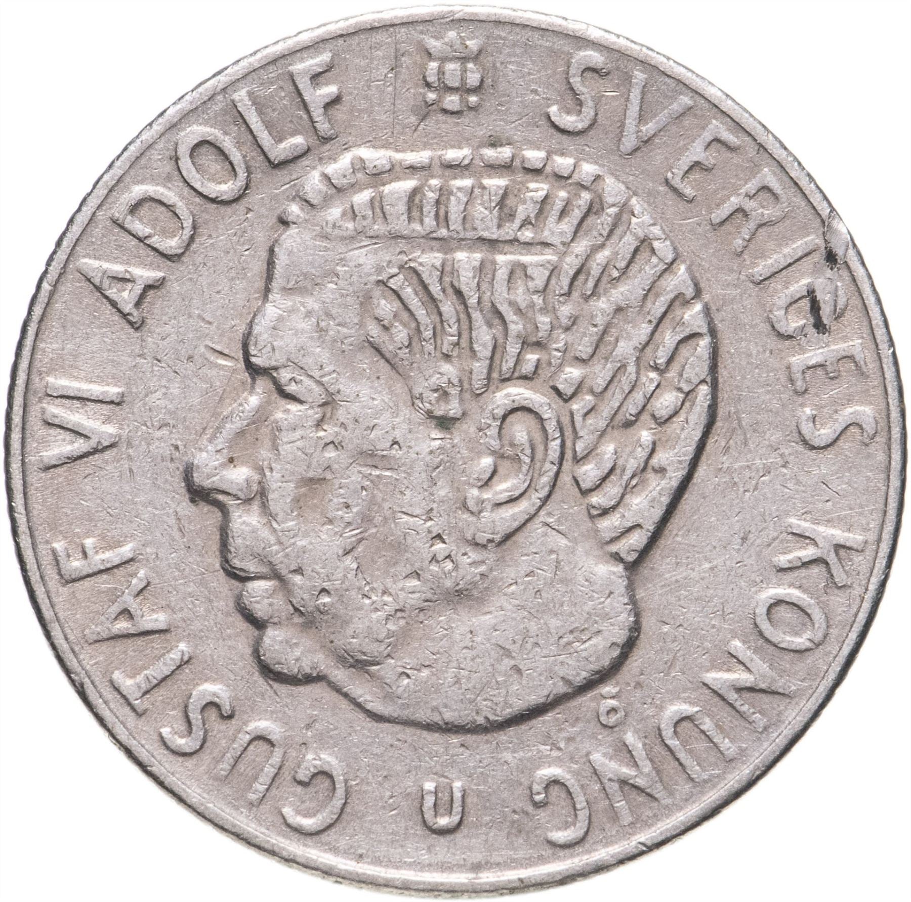 Swedish Coin 1 Krona | Gustaf VI Adolf | Sweden | 1968 - 1973