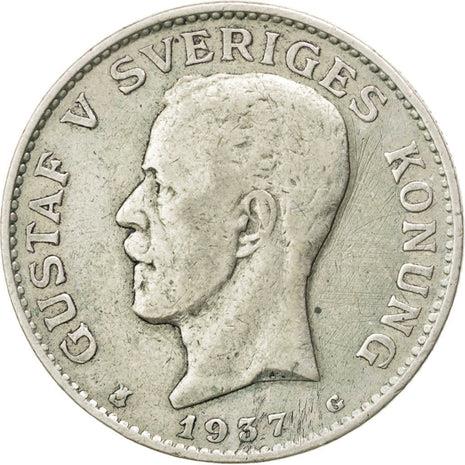 Swedish Coin 1 Krona | King Gustaf V | Sweden | 1910 - 1942