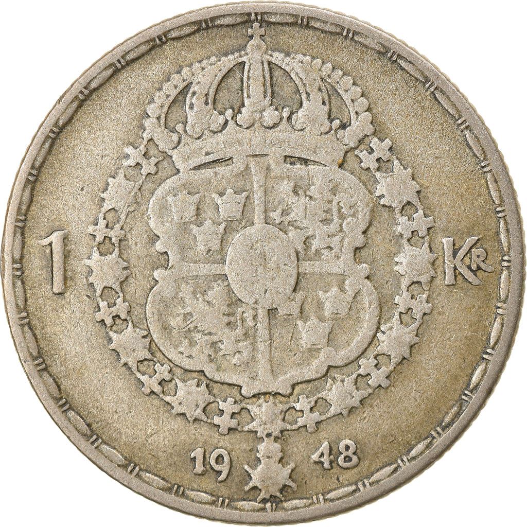 Swedish Coin 1 Krona | King Gustaf V | Sweden | 1942 - 1950