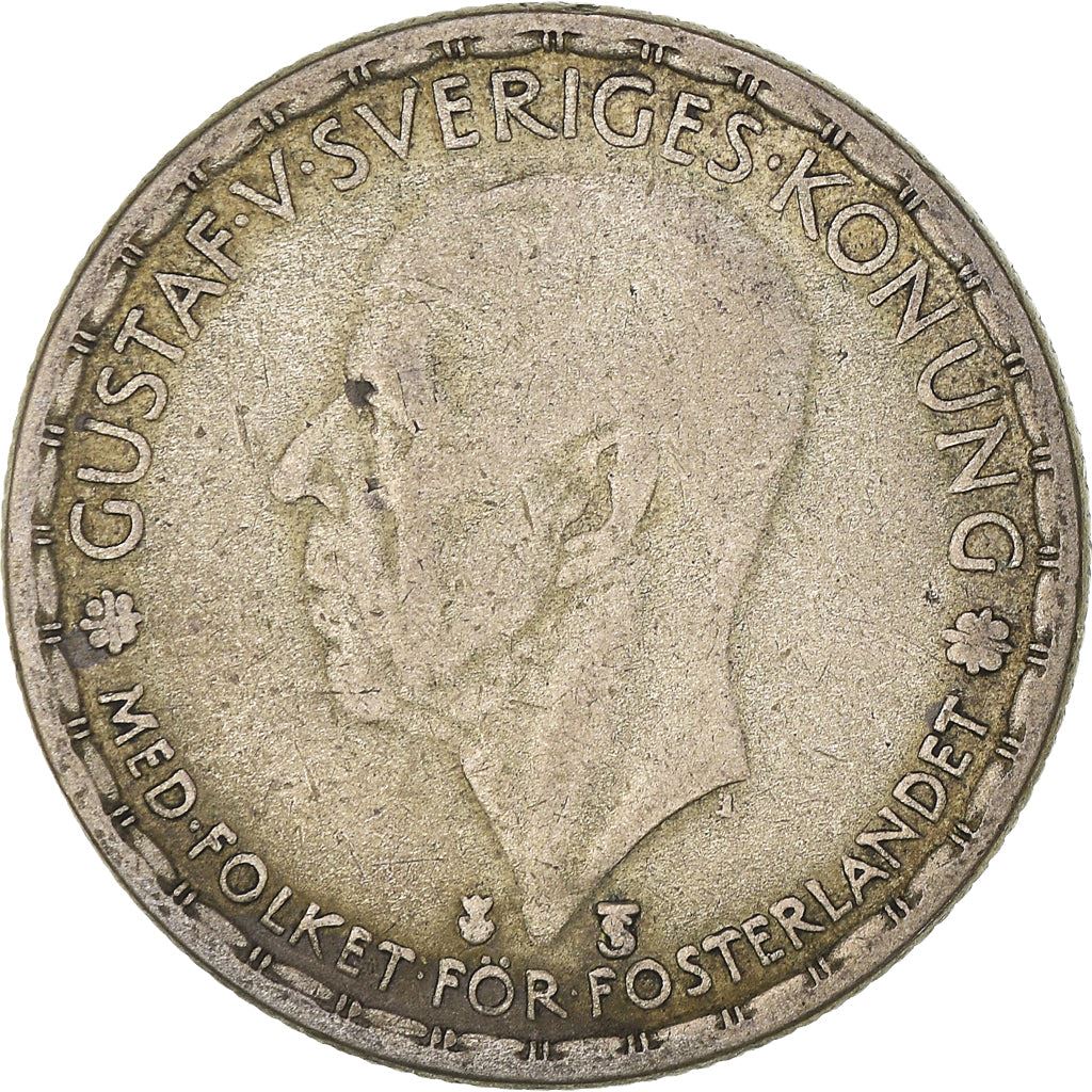 Swedish Coin 1 Krona | King Gustaf V | Sweden | 1942 - 1950