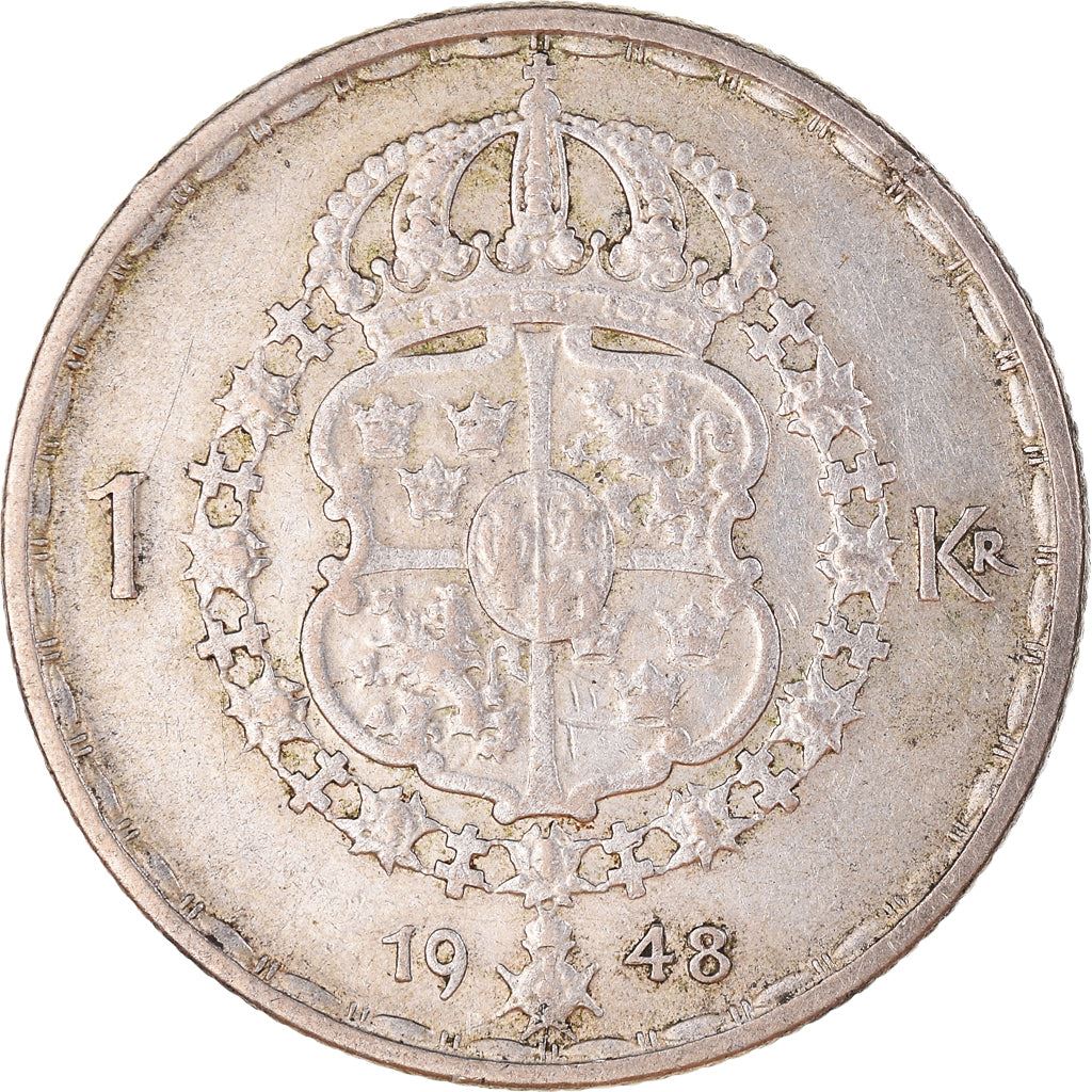 Swedish Coin 1 Krona | King Gustaf V | Sweden | 1942 - 1950