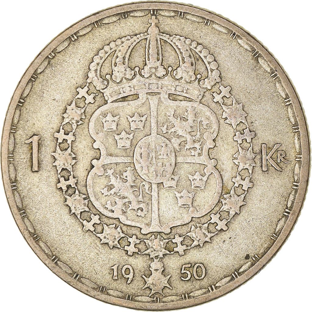 Swedish Coin 1 Krona | King Gustaf V | Sweden | 1942 - 1950