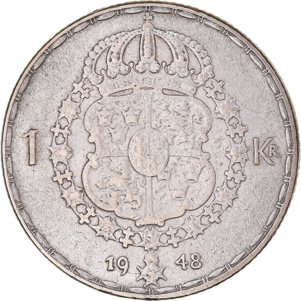 Swedish Coin 1 Krona | King Gustaf V | Sweden | 1942 - 1950