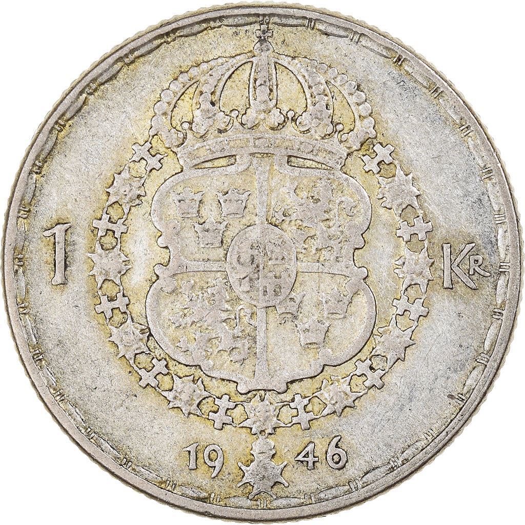 Swedish Coin 1 Krona | King Gustaf V | Sweden | 1942 - 1950