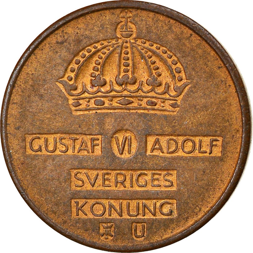 Swedish Coin 1 Öre | Gustaf VI Adolf | Crown | Sweden | 1952 - 1971