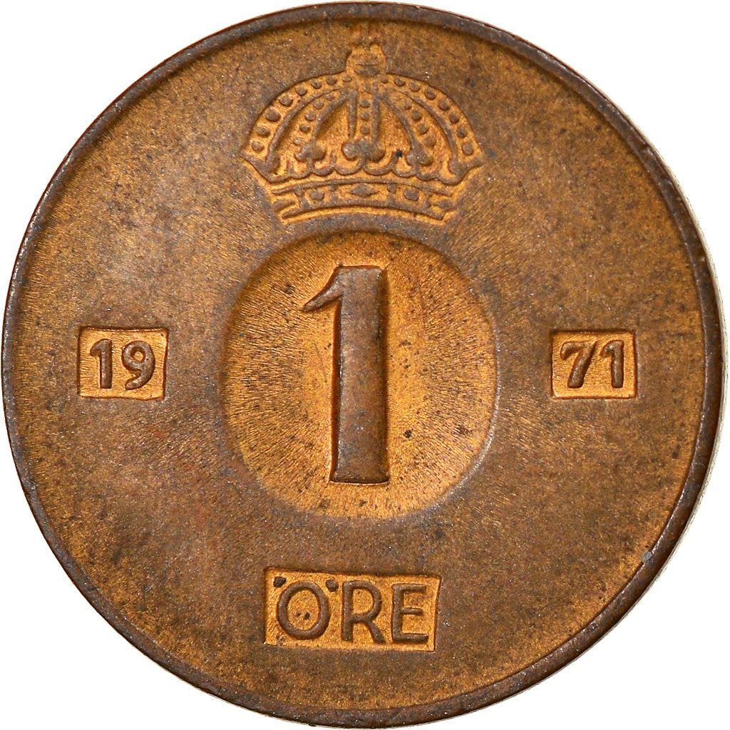 Swedish Coin 1 Öre | Gustaf VI Adolf | Crown | Sweden | 1952 - 1971