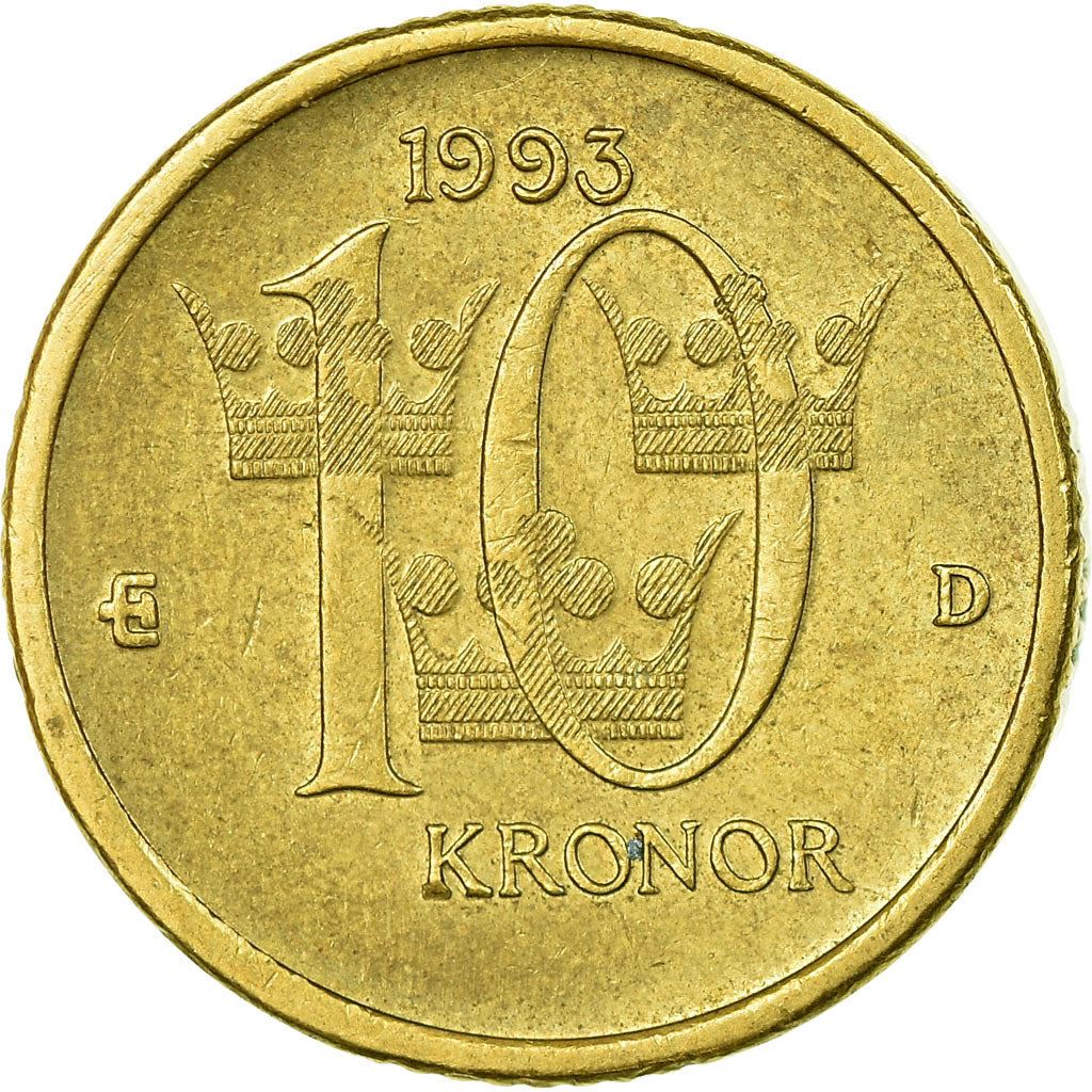 Swedish Coin 10 Kronor | King Carl XVI Gustaf | Sweden | 1991 - 2000