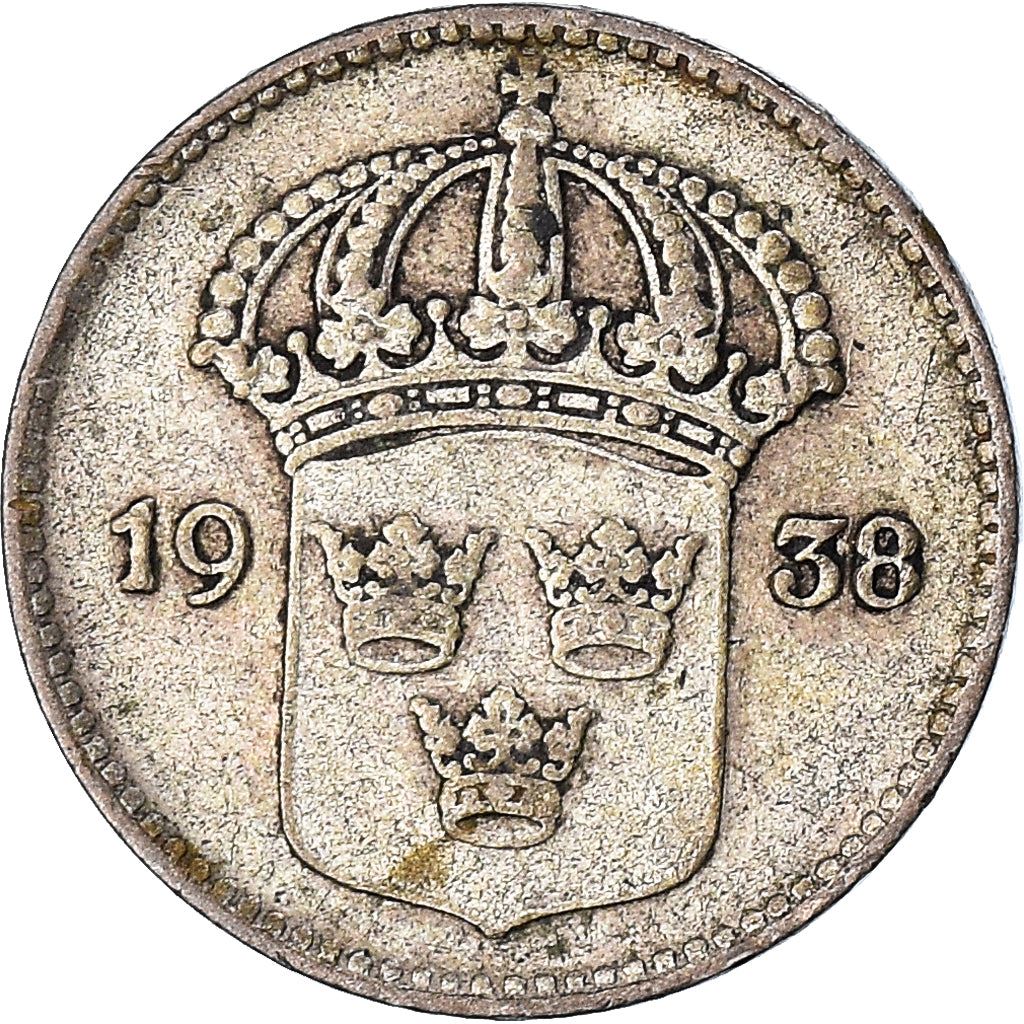 Swedish Coin 10 Öre | King Gustaf V | Crown | Sweden | 1909 - 1942