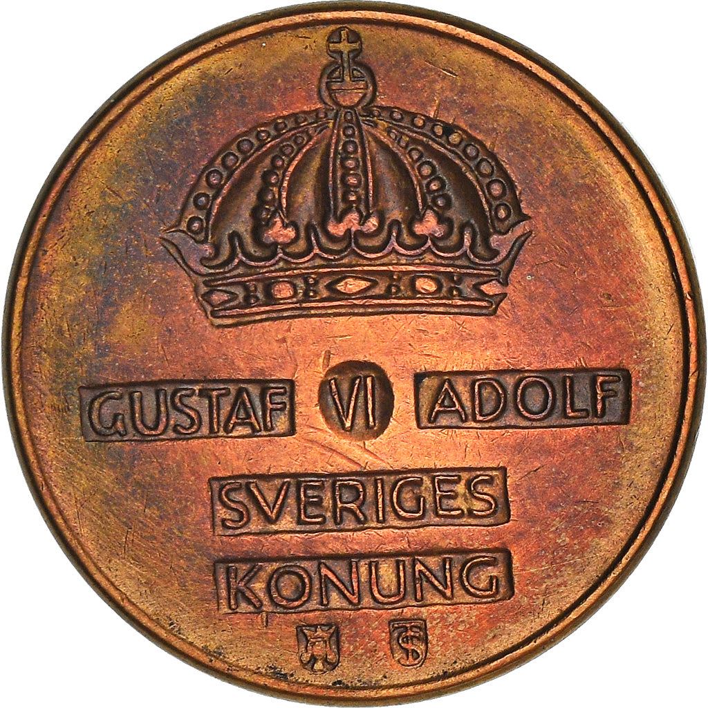 Swedish Coin 2 Öre | Gustaf VI Adolf | Crown | Sweden | 1952 - 1971