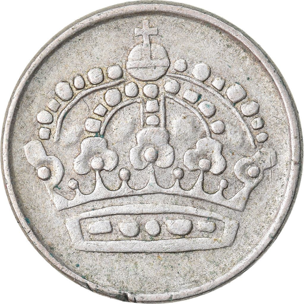 Swedish Coin 25 Ore Coin | King Gustaf VI Adolf | Crown | Sweden | 1952 - 1961