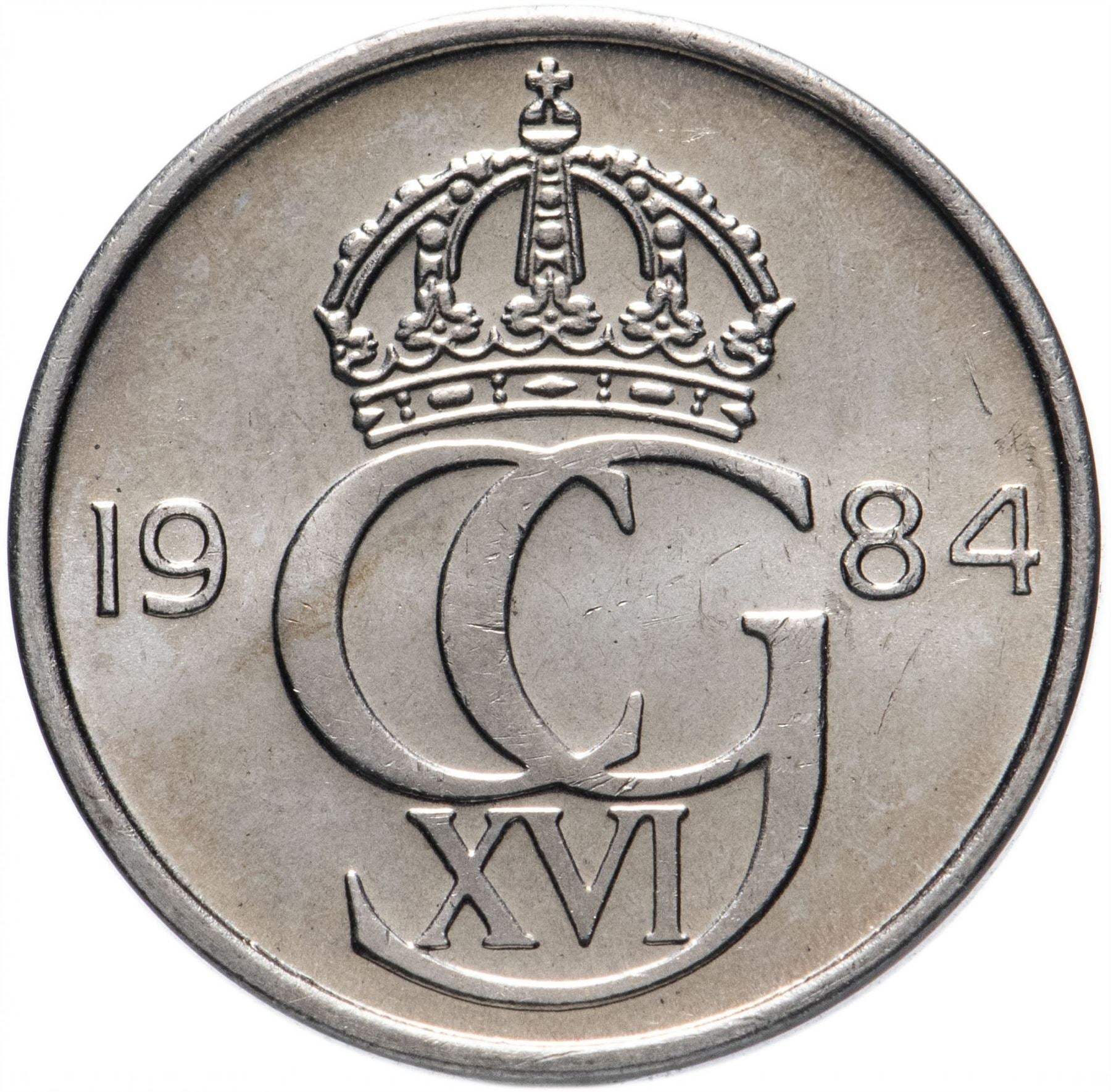 Swedish Coin 25 Öre | King Carl XVI Gustaf | Sweden | 1976 - 1984