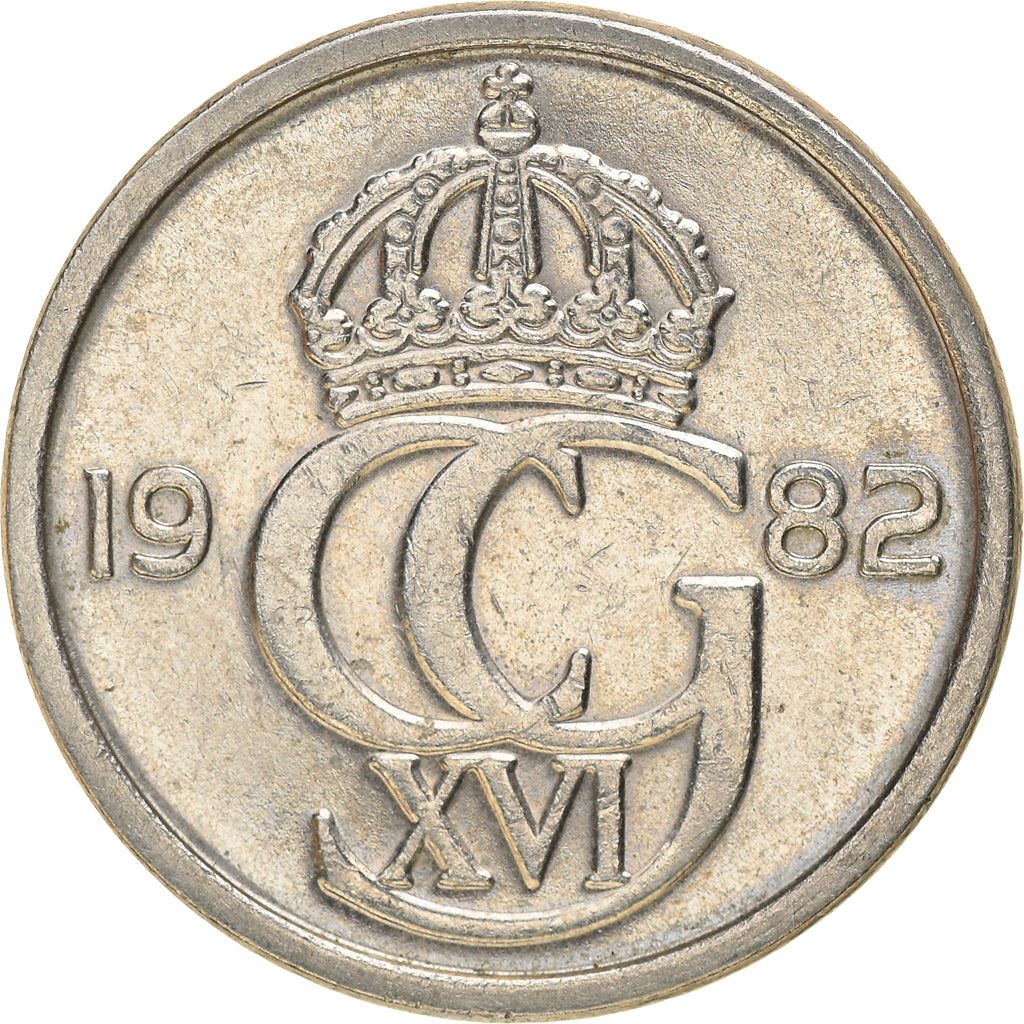 Swedish Coin 25 Öre | King Carl XVI Gustaf | Sweden | 1976 - 1984