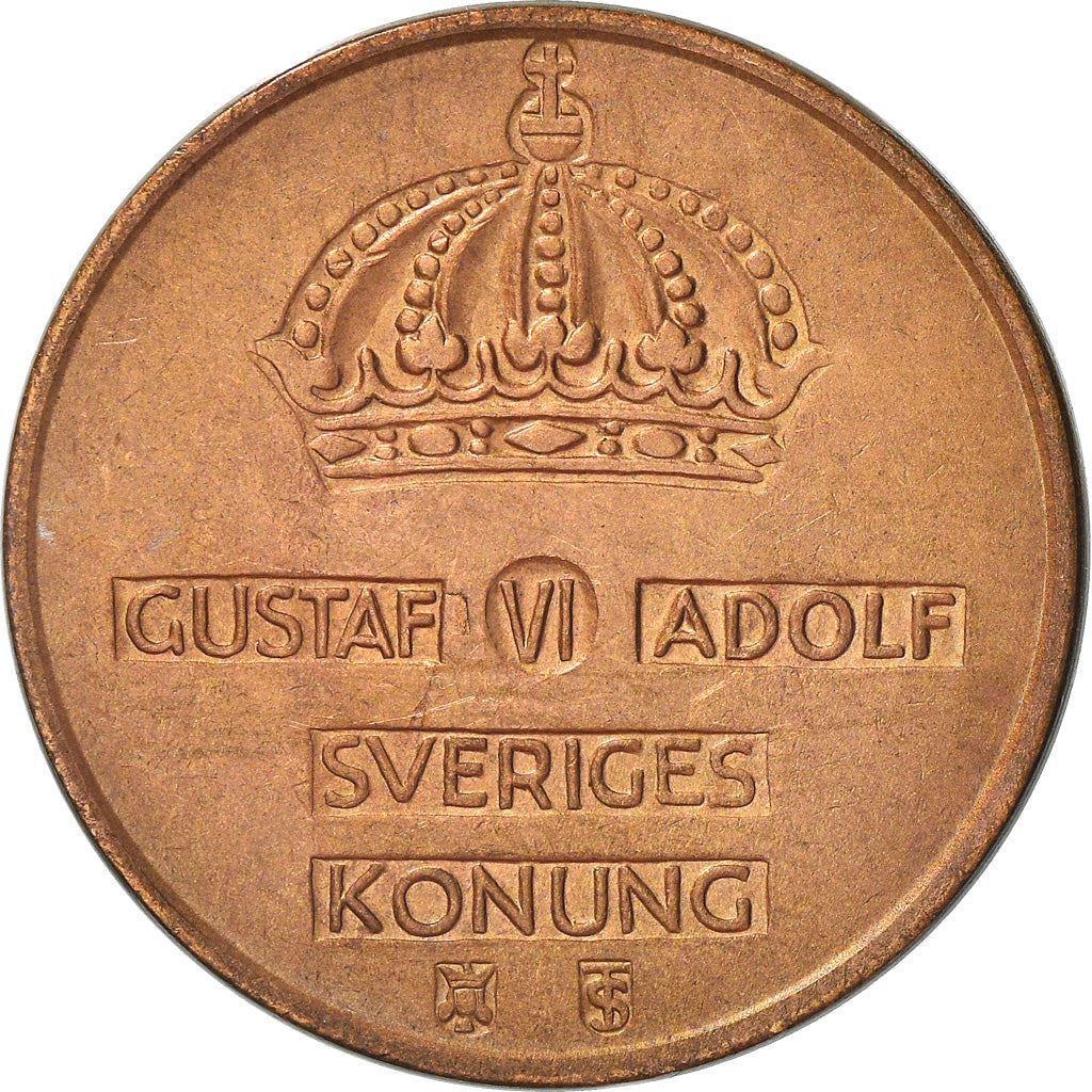 Swedish Coin 5 Öre | Gustaf VI Adolf | Crown | Sweden | 1952 - 1971