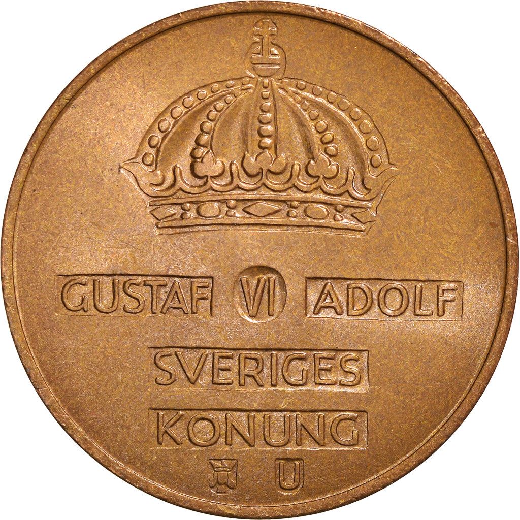 Swedish Coin 5 Öre | Gustaf VI Adolf | Crown | Sweden | 1952 - 1971