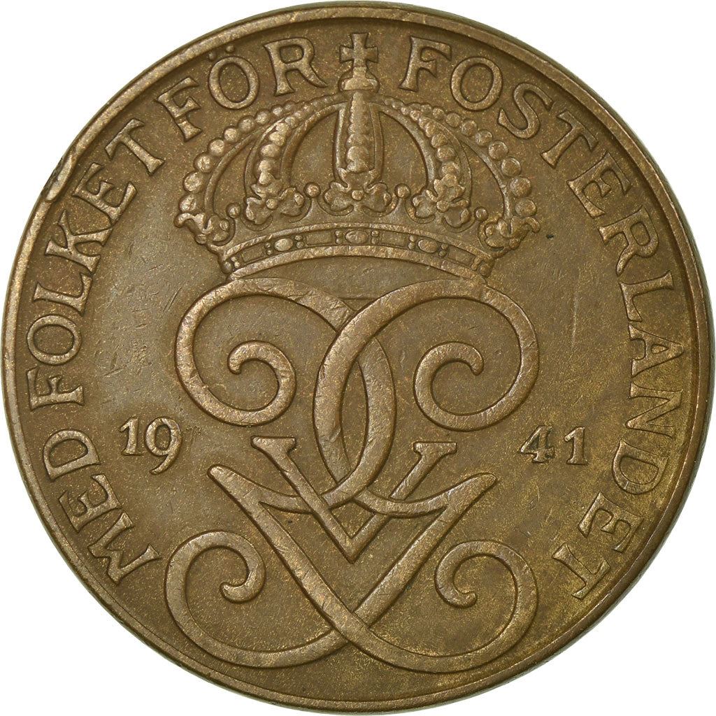 Swedish Coin 5 Öre | King Gustaf V | Sweden | 1909 - 1950