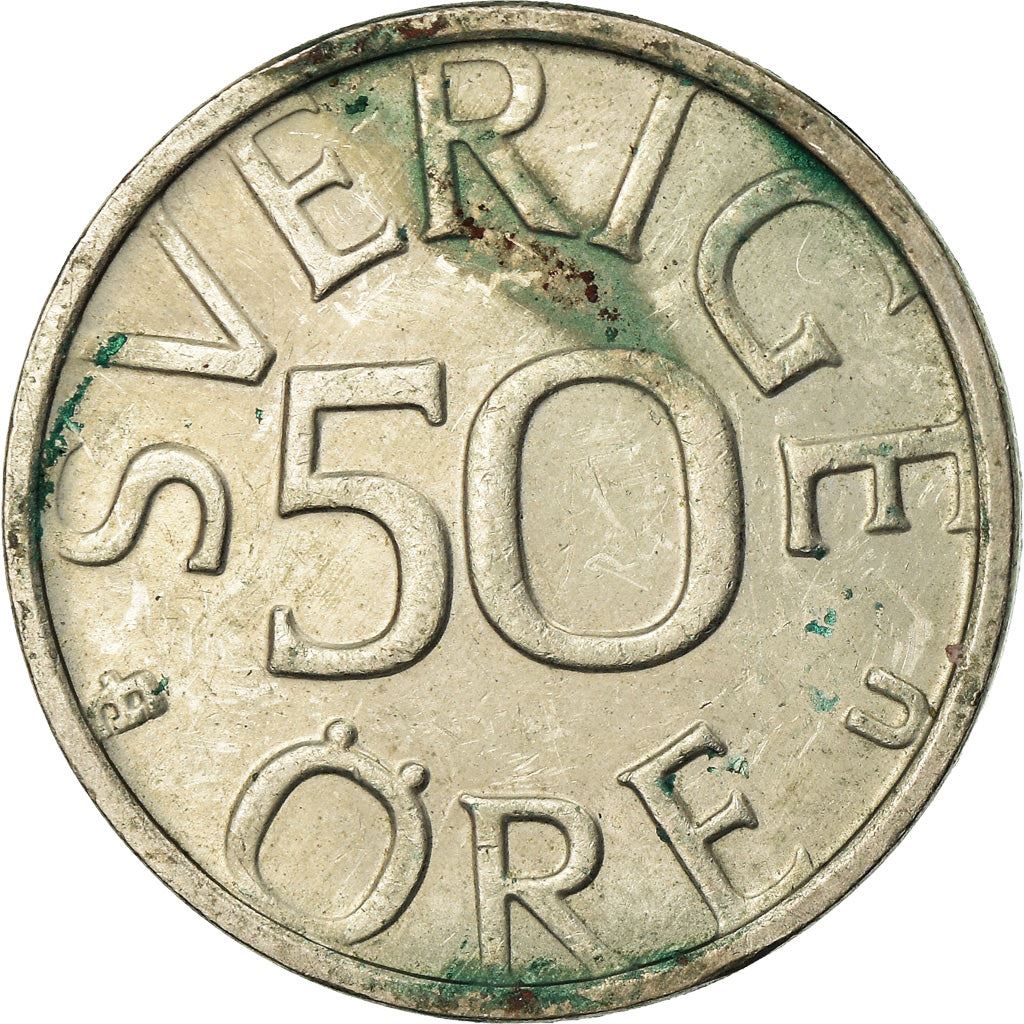 Swedish Coin 50 Öre | King Carl XVI Gustaf | Sweden | 1976 - 1991