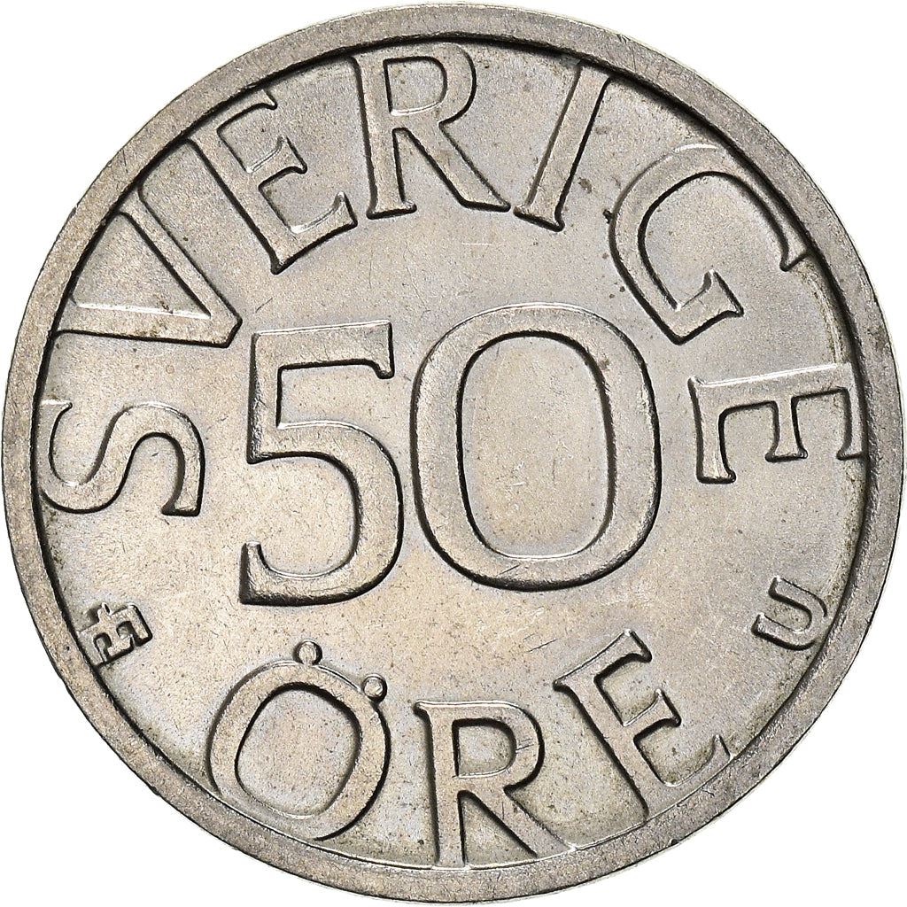 Swedish Coin 50 Öre | King Carl XVI Gustaf | Sweden | 1976 - 1991