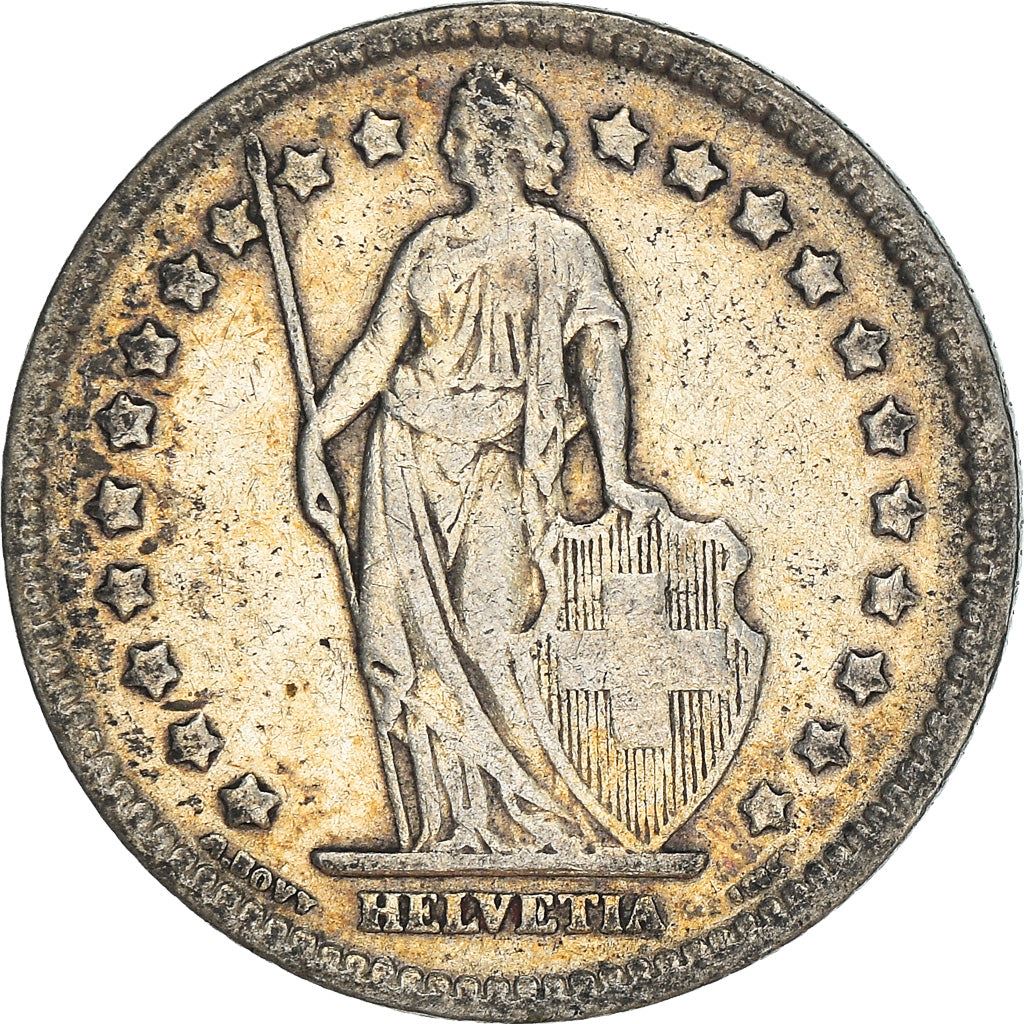 Switzerland Coin Swiss 1 Franc | Helvetia | KM24 | 1875 - 1967