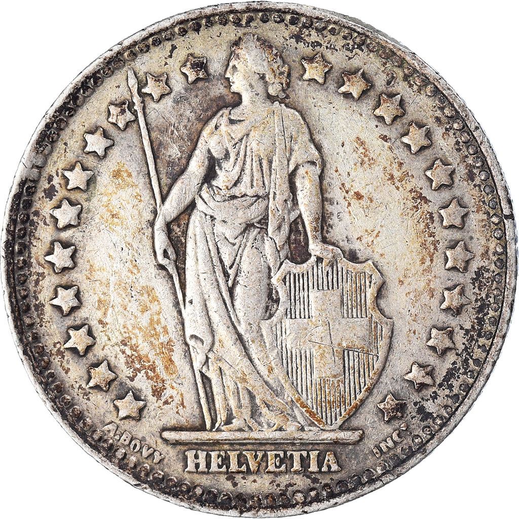 Switzerland Coin Swiss 1 Franc | Helvetia | KM24 | 1875 - 1967