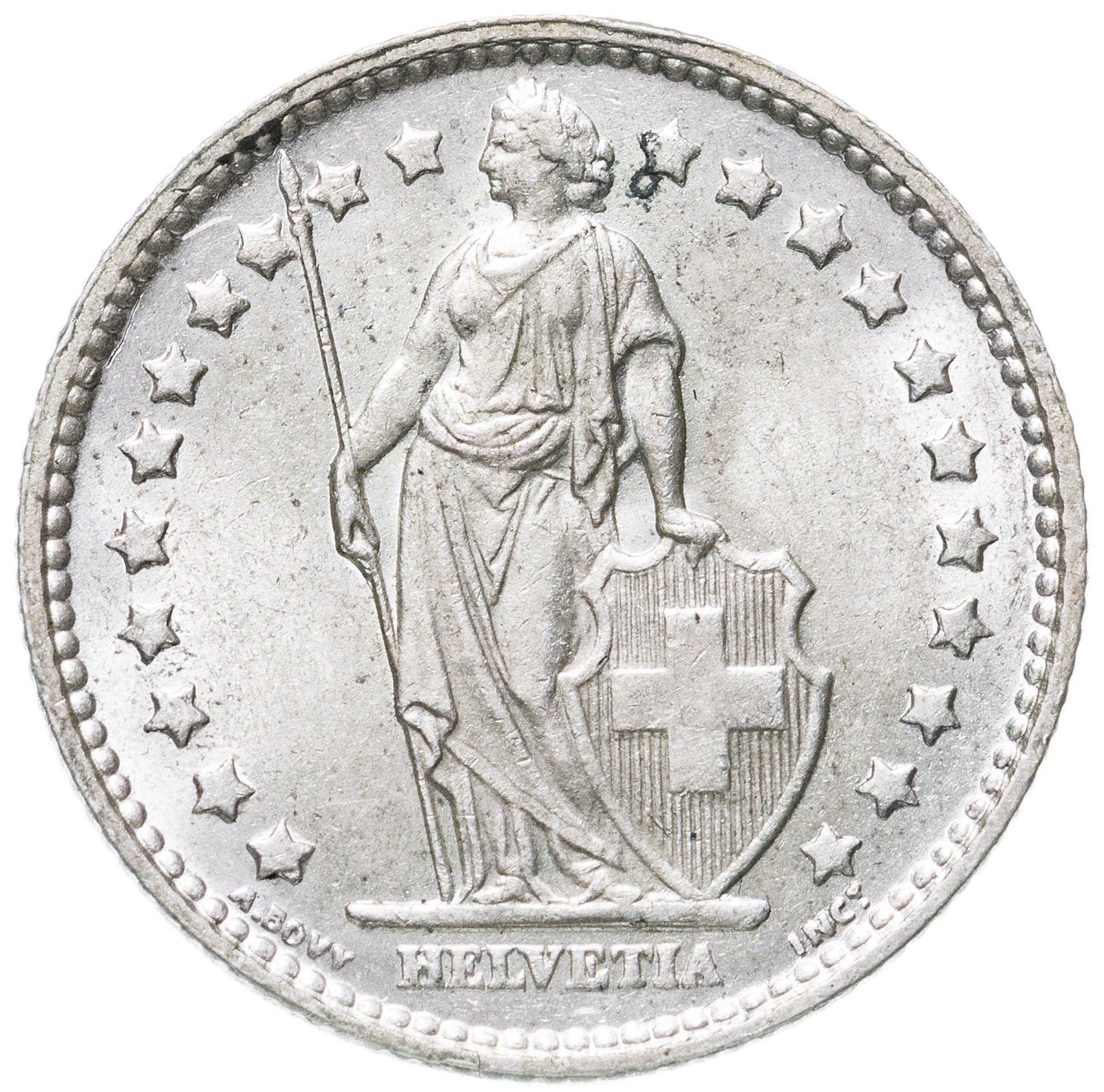 Switzerland Coin Swiss 1 Franc | Helvetia | KM24 | 1875 - 1967