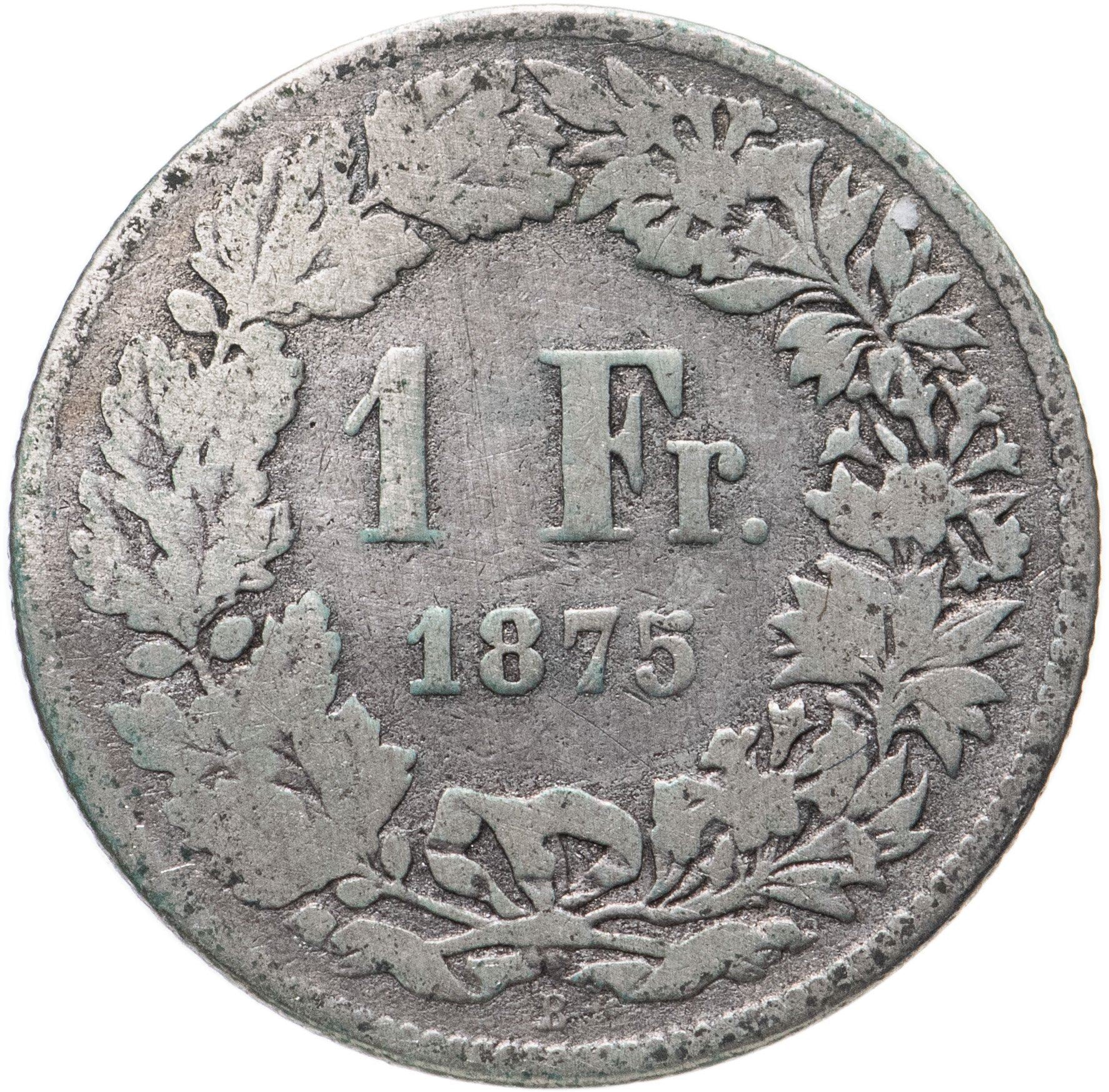 Switzerland Coin Swiss 1 Franc | Helvetia | KM24 | 1875 - 1967