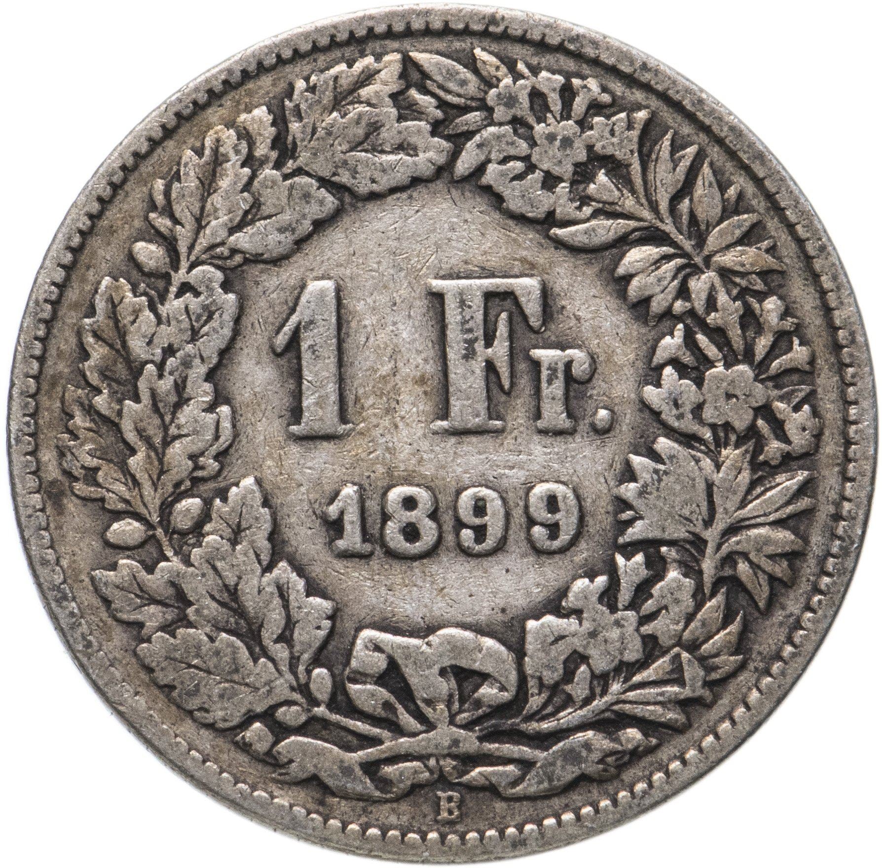 Switzerland Coin Swiss 1 Franc | Helvetia | KM24 | 1875 - 1967