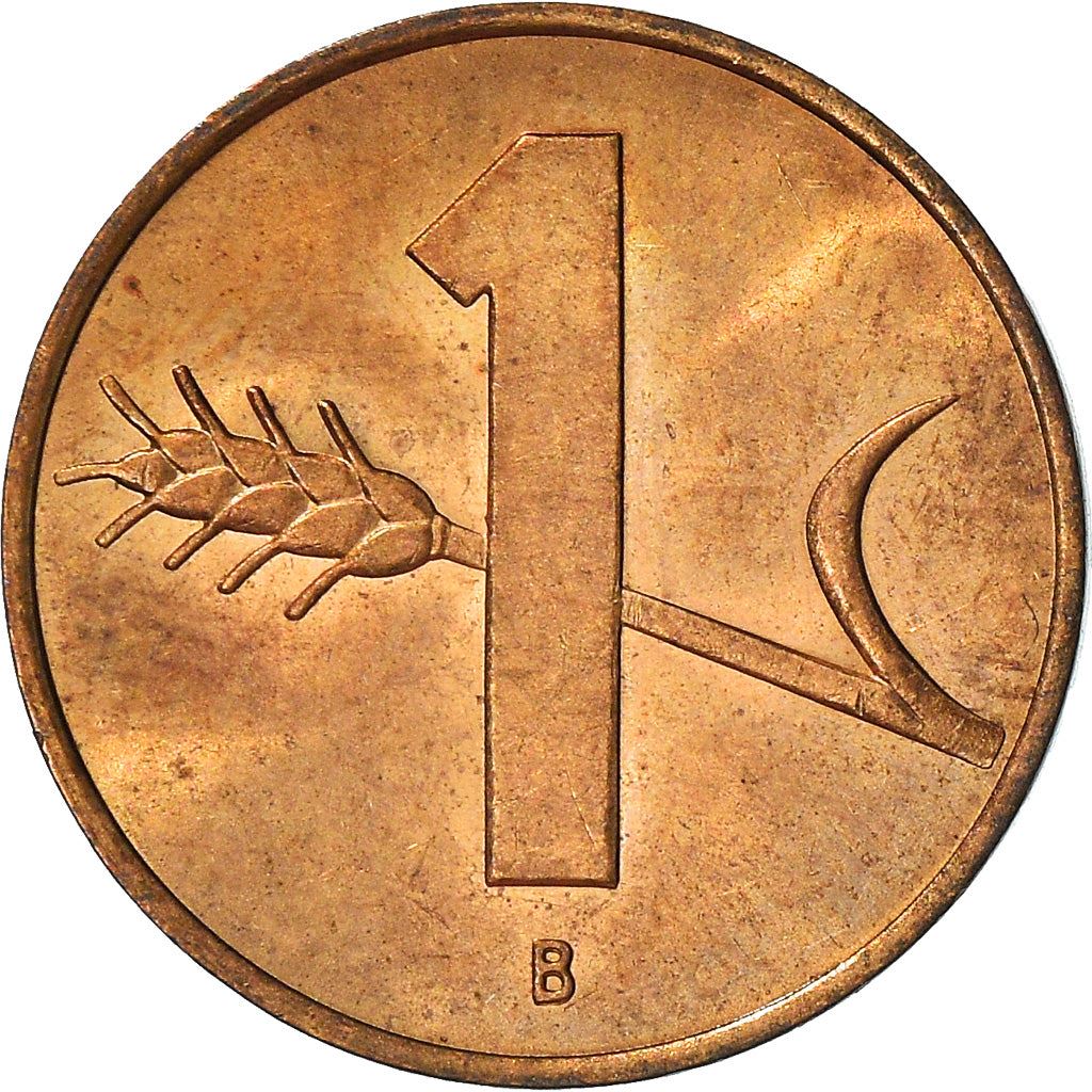 Switzerland Coin Swiss 1 Rappen | Wheat Spike | Swiss Cross | KM46 | 1948 - 2006