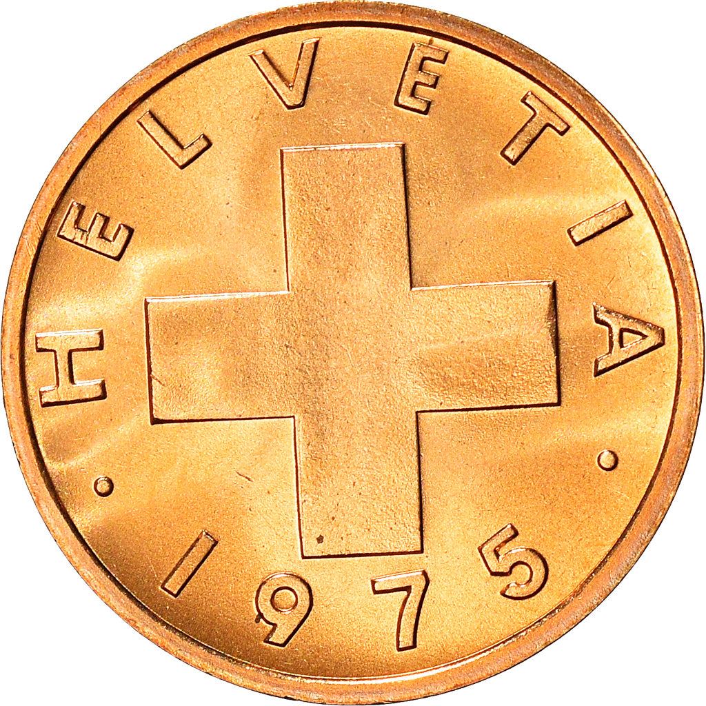 Switzerland Coin Swiss 1 Rappen | Wheat Spike | Swiss Cross | KM46 | 1948 - 2006