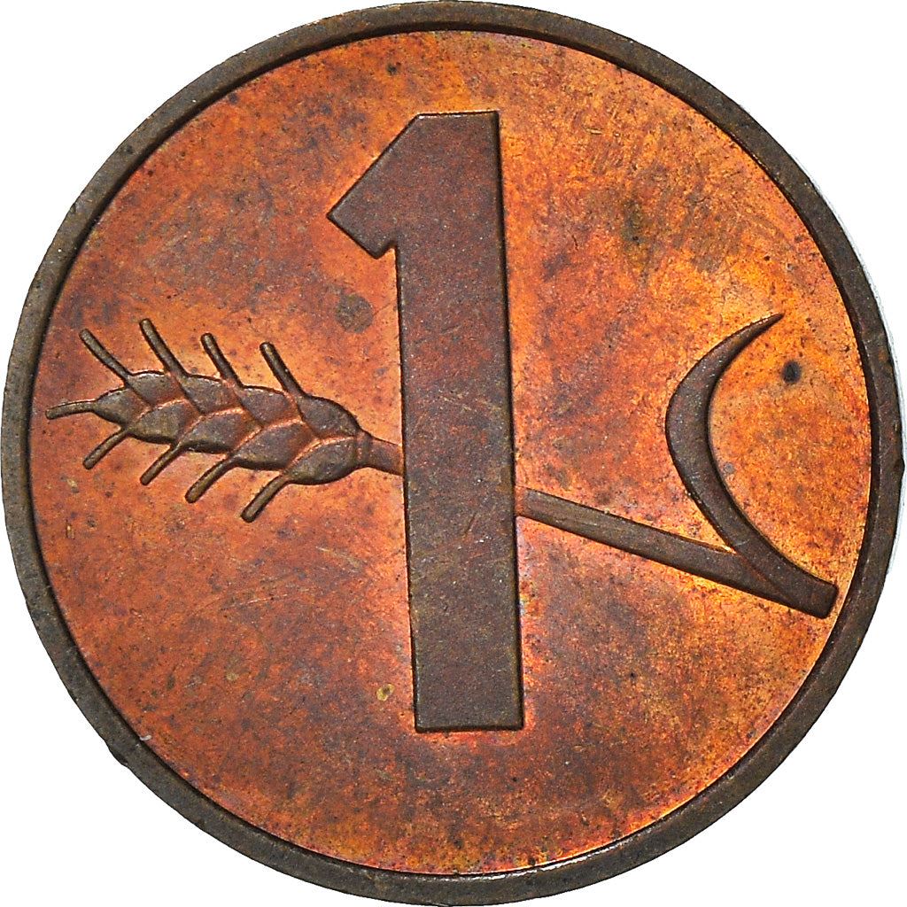 Switzerland Coin Swiss 1 Rappen | Wheat Spike | Swiss Cross | KM46 | 1948 - 2006